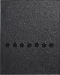 kunst-minimalisme-schilderij, wandobject zwart met bouten-Armando-5.jpg