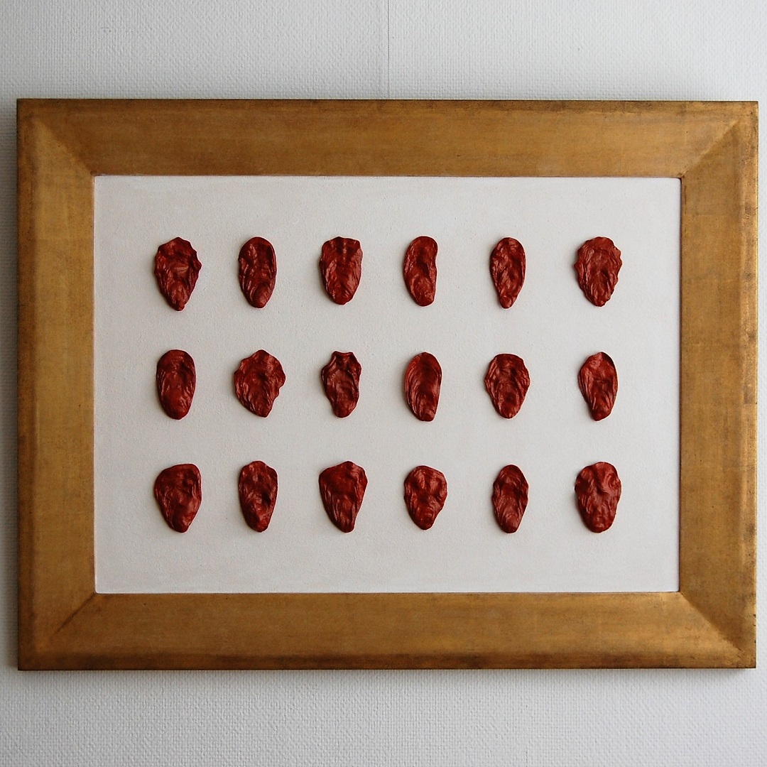 110a kunst minimalisme schilderij rood 67x87cm 950euro henkbroeke