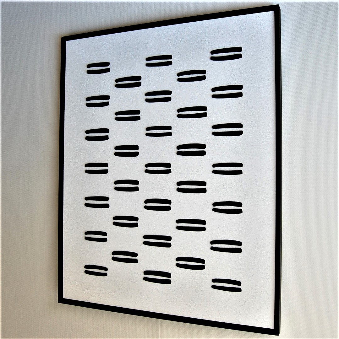 116c kunst minimalisme schilderij zwart wit 83x103cm 1100euro henkbroeke