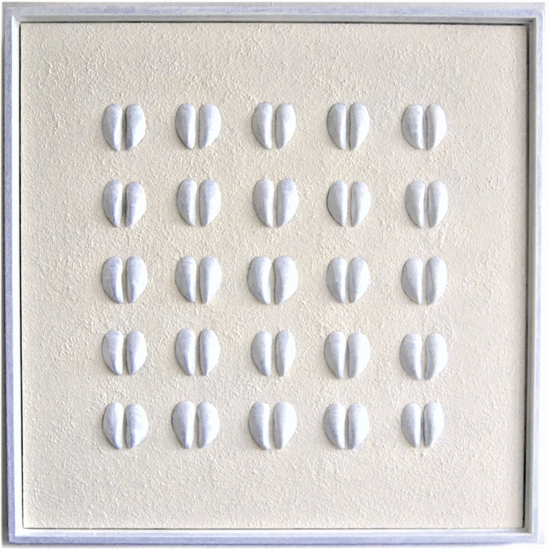 74a kunst minimalisme schilderij wit ecru 63x63cm 650euro henkbroeke