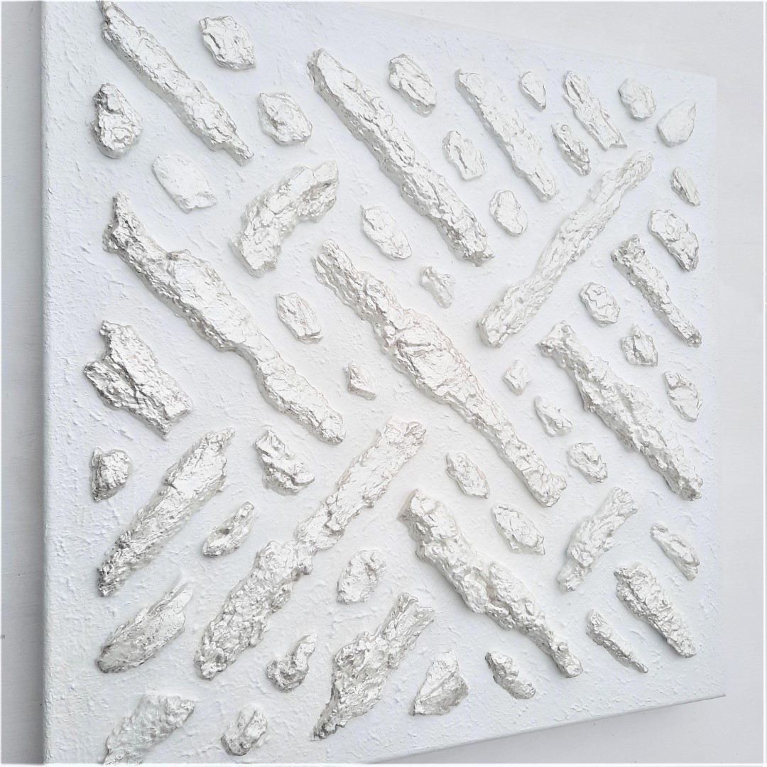 47a kunst minimalisme schilderij wit zilver 50x50cm 495euro henkbroeke
